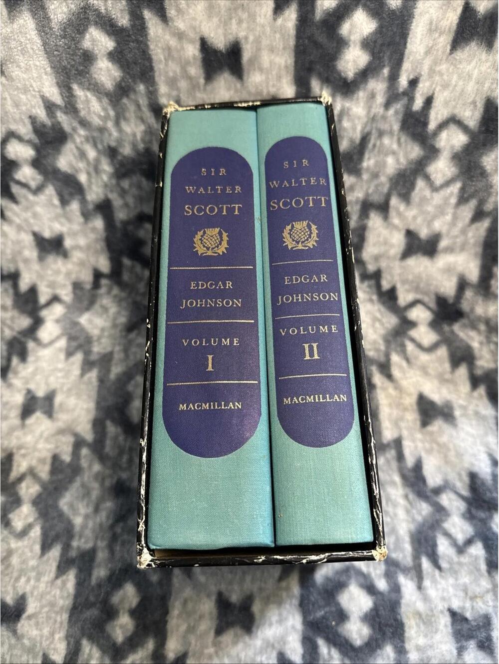 1970 Fine 2 Volume Boxed Set Sir Walter Scott The Great Unknown by Edgar Johnson